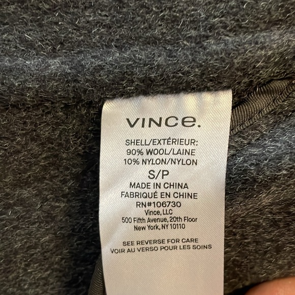 NWT Vince Wool-Blend Tie-Front Hooded Coat - Picture 8 of 8